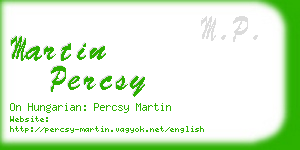 martin percsy business card